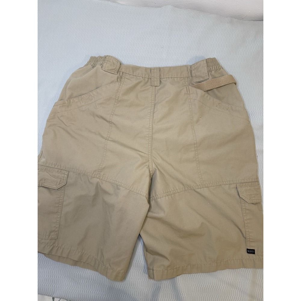 511 Tactical Shorts Mens 40 Tan Cargo Pocket Elastic Waist 10 Inch Inseam Canvas - Picture 12 of 14